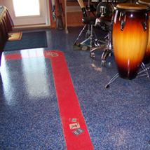 Custom Blend Granite Chip and Solid Epoxy flooring
