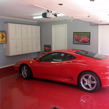 Custom Ferrari Red Flooring